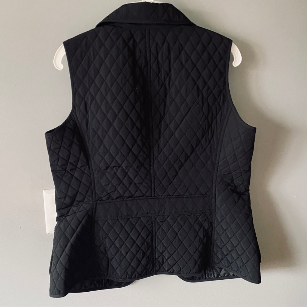 Talbots petite black quilted vest - Picture 3 of 5